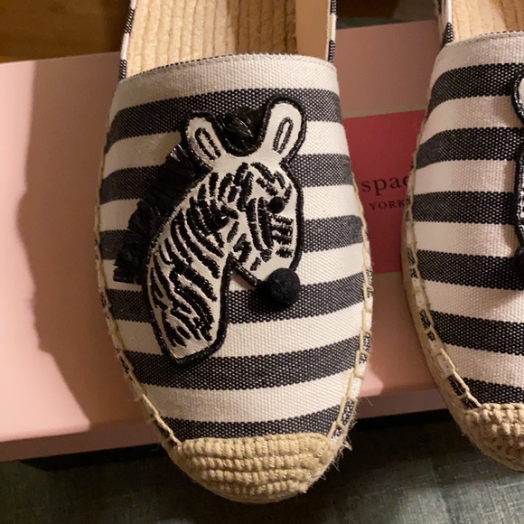 Kate Spade garden zebra espadrilles Sz 10B NWT - Picture 2 of 14